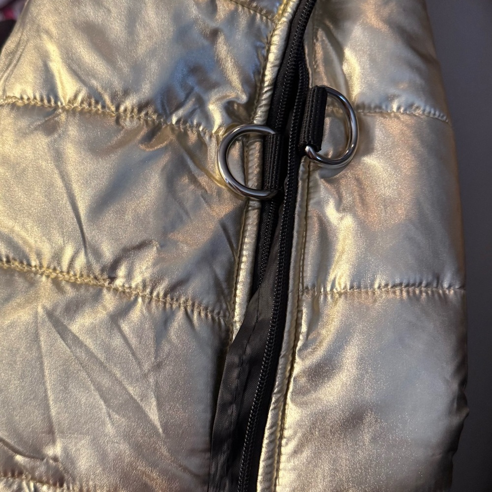 Gold dog  Puffer Jacket